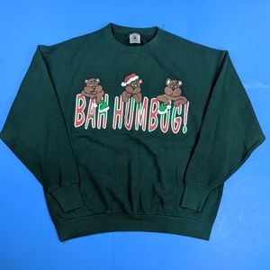 Vintage Christmas Sweatshirt Sweater XL USA Made